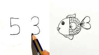 Fish Drawing From 53 - Simple Fish Drawings - Step By Step Tutorial - How To Draw