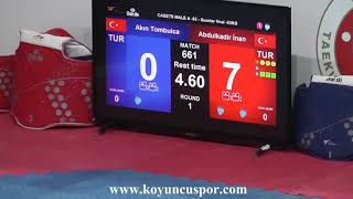 53kg Quarter Final - A. İnan vs A. Tombulca (2019 Turkish Cadet Taekwondo Championships)