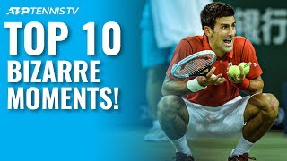 Top 10 Bizarre ATP Tennis Moments!