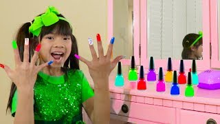 Emma Pretend Play w/ Colorful Nail Polish Salon Toys for Children