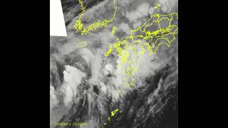 【九州地方拡大】気象衛星ひまわり　赤外画像 8/12昼～8/13朝