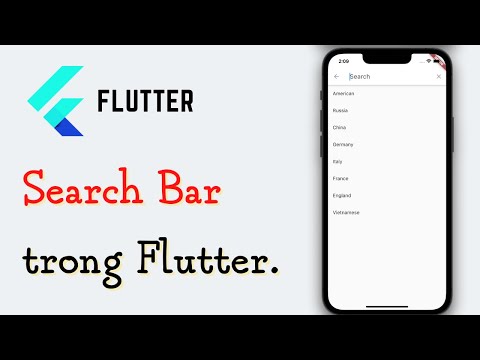 Flutter: Search Bar Trong Flutter - YouTube