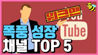 2019년 가장 많이 성장한 유튜브 채널 TOP5 [꿀잼랭킹]