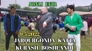 BUGUN JARQURĞONDA KATTA KURASH JONLI EFIR XORAZIM ALISHER