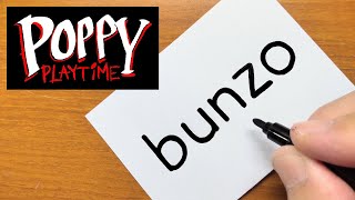 How to draw BUNZO（Bunzo Bunny｜Poppy Playtime）using How to turn words into a cartoon