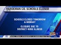 hardeman county schools closed friday u0026 monday due to illness