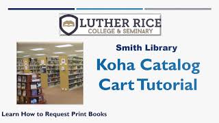 Koha Cart Tutorial