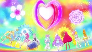 [1080p] Precure Tropical Forte Wave (Tropical Rouge \u0026 Heartcatch Attack)