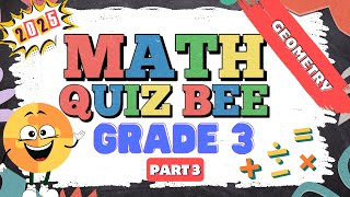 2025 Math Quiz Bee for Grade 3 | Quiz 3 | Geometry | Quiz by brainYs