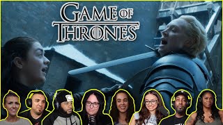 Reactors Reactions to ARYA TRAINING WITH BRIENNE | Game of Thrones 7x4 