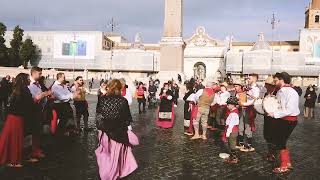 Saltarello Ciociaro eseguito a Piazza del Popolo - SaltallAra (Gruppo Folkloristico Ciociaro)