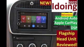 PREMIUM Idoing 7 inch Car Head Unit - FASTEST I Have Tested - Wireless Apple CarPlay + Android Auto