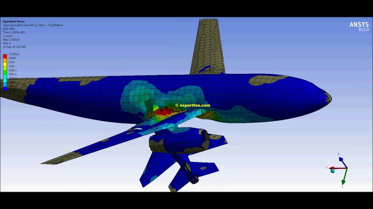 ANSYS WB FINITE ELEMENT ANALYSIS - Shell Planes Impacts (trials) - YouTube