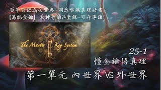 1.內世界VS外世界【25-1懂金鑰悟真理】 #可卉 #萬能金鑰 #唯識 #正能量