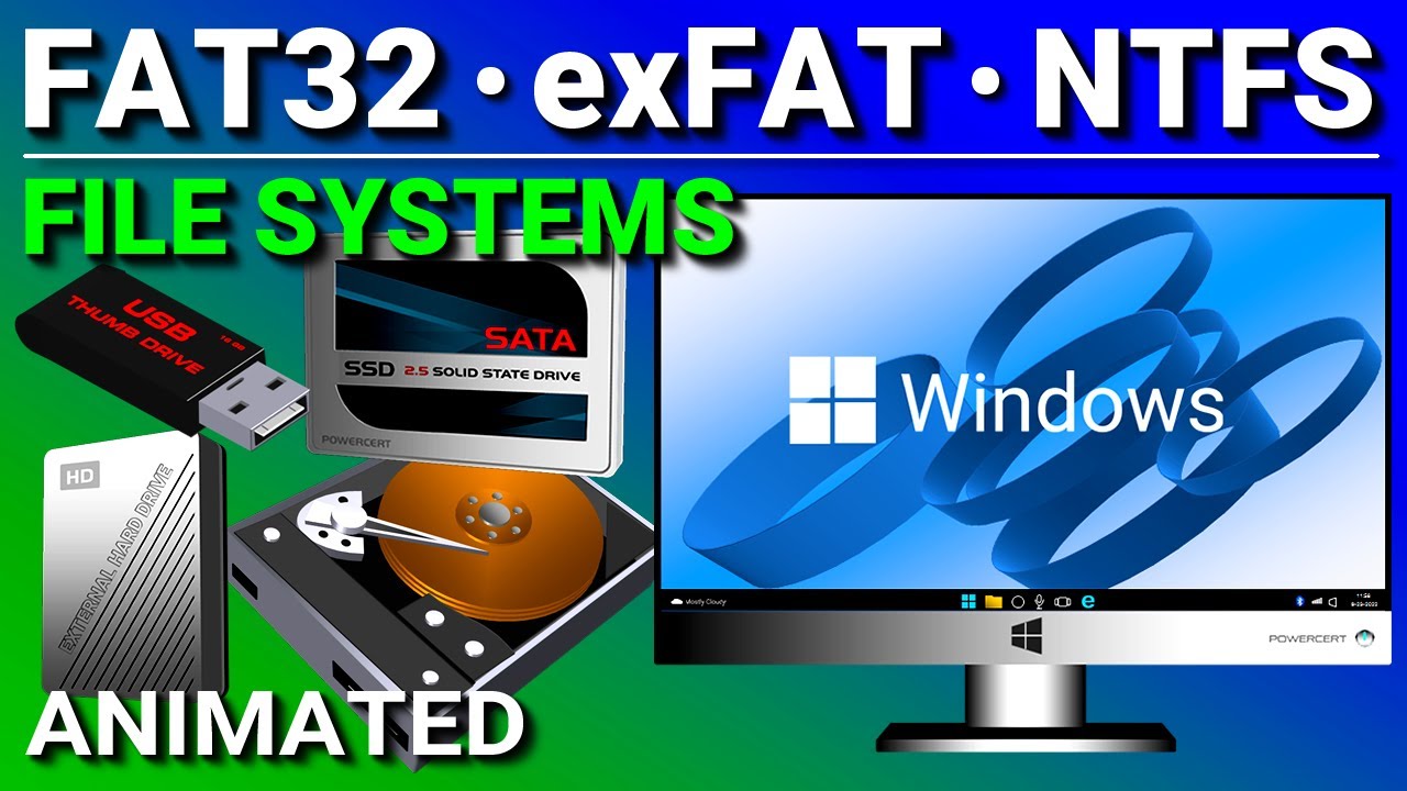 FAT32 Vs ExFAT Vs NTFS - Windows File Systems - YouTube