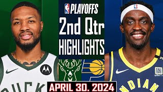 Milwaukee Bucks Vs Indiana Pacers 2nd Qtr Highlights | Game 5 | Apr 30 | 2024 NBA Playoffs