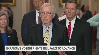 Republican filibuster blocks For The People Act voting bill