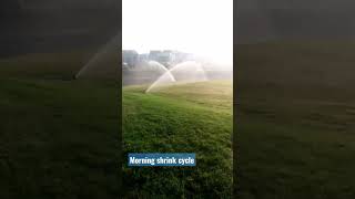 sprinkler Irrigation system, morning shrink cycle