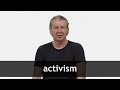 How to pronounce ACTIVISM in American English