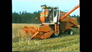 Puintia syksyllä 1991. Sampo 680 ja Case Maxxum 5140