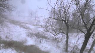 Winter weather at Pere Marquette beach in Muskegon