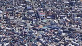 Google Earth　都賀駅（千葉県）　つが　総武本線