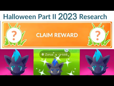 Shiny Zoura research halloween part 2 2023 in pokemon go.