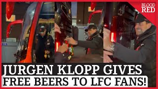 🍺 Jurgen Klopp hands out FREE BEERS to fans after Crystal Palace 1-3 Liverpool