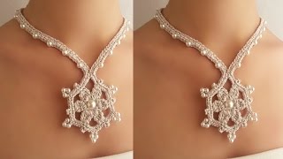 COLLARES Y ARETES NUEVOS TEJIDAS A CROCHET