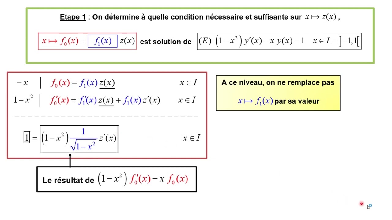 Méthode De Variation De La Constante Pour Une équation Différentielle ...