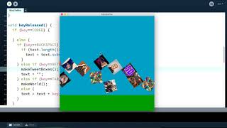 Processing: Merging Twitter4j and Fisica