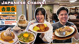 Eating at JAPANESE CHAIN RESTAURANTS for 24 Hours!