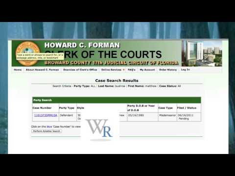 How to find you court date, place & time in Broward County How to find you court date, place & time in Broward County