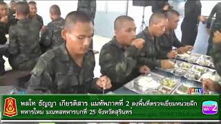 ทภ.2 ตรวจเยี่ยมหน่วยฝึกทหารใหม่ มทบ.25 จ.สุรินทร์