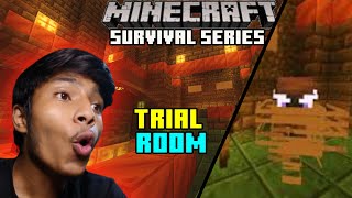 Exploring trial chamber (first time) in Minecraft survival series