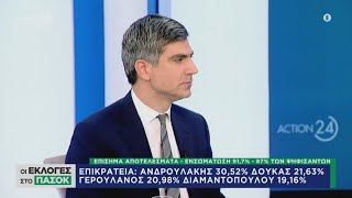 Ο Θ. Γλαβίνας για την επικράτηση Ανδρουλάκη και τις κινήσεις ενόψει του δεύτερου γύρου | ACTION 24