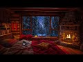 wooden cabin winter wonderland instant sleep aid with the comforting ambiance of a crackling fire