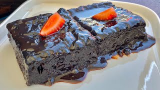 Flavor Bomb Soft Brownie Flavored Wet Cake with Rich Sauce 😍 Economical Wet Cake with Full Measures