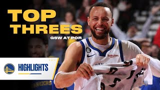 Golden State Warriors Top 3 pointers at Portland