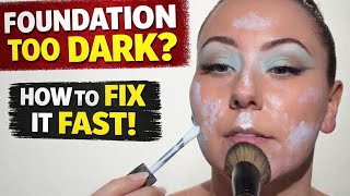 Foundation Too Dark? 😱 How to Fix Dark Foundation FAST! | Makeup Hacks for Perfect Shade Match