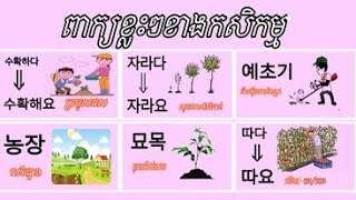 12#단어를공부하기 How to learn korean រៀនភាសាកូរ៉េ​ ផ្នែក​(កសិកម្ម)