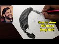 How to draw MS Dhoni Step by Step - Part 2 // How to draw Long Hair tutorial for beginners