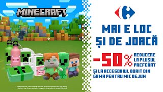 Dupa o zi plina, e loc si de joaca | -50% la Plusurile \u0026 Accesoriile MINECRAFT | Carrefour