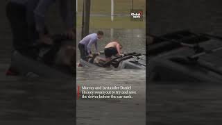 Seconds before drowning, Australian reporter and bystander save man