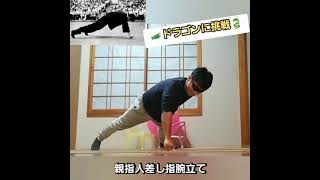 【指折れ注意】指二本腕立て Dragon Push UP#short