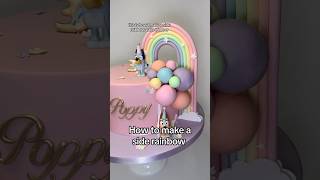 How to make a side rainbow cake topper  #howto#rainbowcaketopper#rainbowcake #cakedecorating#rainbow