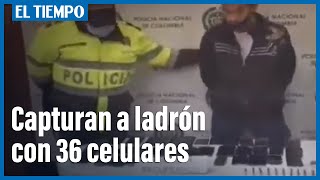 Cae peligroso ladrón de celulares en el sur de Bogotá, con 36 aparatos en su poder