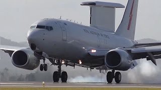 CLOSE-UP | RAAF Boeing E-7A Wedgetail Landing \u0026 Takeoff ● Avalon Airport Plane Spotting