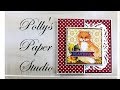 Vintage Fancy Fold Fall Fox Card Tutorial Polly's Paper Studio Process BoBunny Thanksgiving DIY