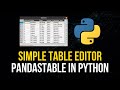Table Editor in Python with pandastable